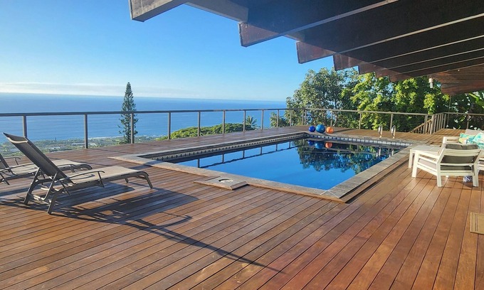 Keauhou Mauka Casa | Panoramic Ocean Views With Private Saltwater Pool