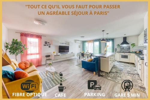 Le Bourget Apartamento | Paris Family & Friends - Gare à 5 Minutes - Parking