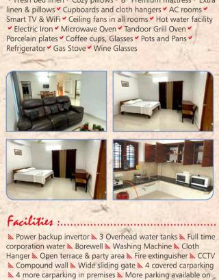 Kazhakuttam Casa | PAZHOOR RESIDENCY HOME STAY 4BHK Deluxe