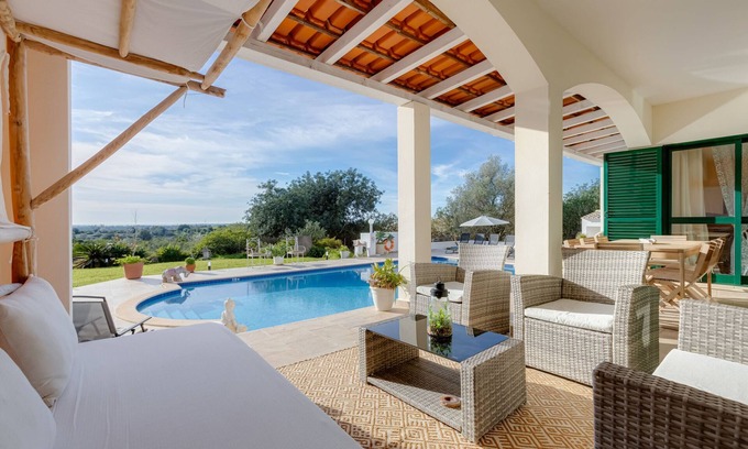 Silves Cabaña | Villa con piscina y vistas fabulosas a la llanura y al océano
