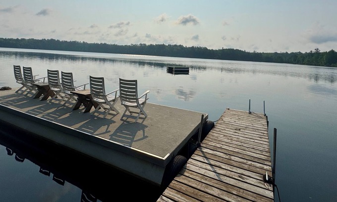 Solon Springs Cabina | Peaceful & private 4-season family cabin on the beautiful Bony Lake sandbar!