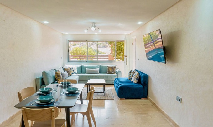 Imi Ouaddar Apartamento | Pearl - ImiBeach - Luxe-Suite-Apartamento-Baño con bañera-Vista a la playa