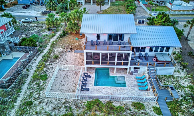 St. George Island Casa | Pet Friendly, Private Pool, Beach Front, Hot Tub, Free Beach Gear!