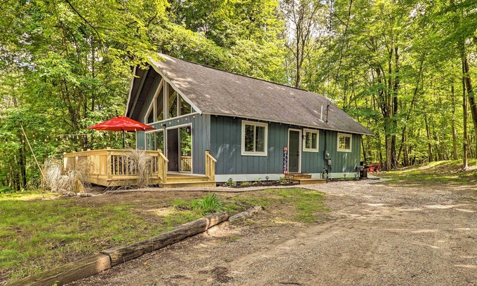 Canadian Lakes Cabina | Pet-Friendly Stanwood Sanctuary w/ Fire Pit!