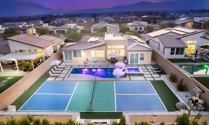 Desert Hot Springs Casa | Pickleball, Pool, Spa, Casita, Firepit, Gameroom