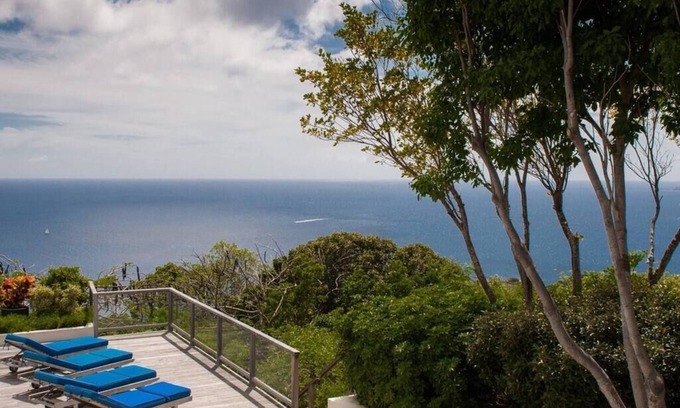 Colombier Casa | Pintoresca villa caribeña Belle Bague con piscina.