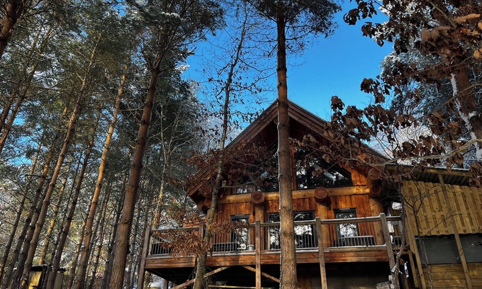 Grantown-on-Spey Cabaña | PINE MARTEN LODGE, pet friendly, with hot tub in Nethy Bridge