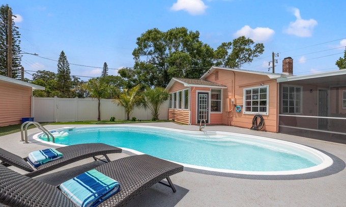 Gulfport Casa | PINK Coastal Pet-Friendly Home with Private Pool