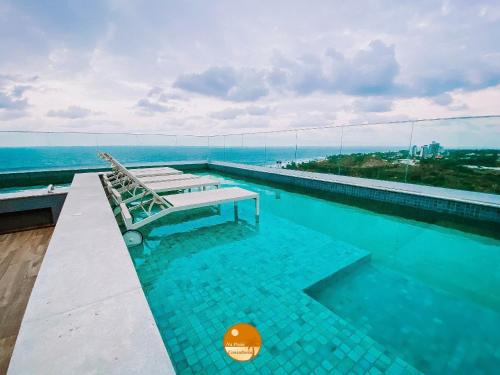 Stella Maris Apartamento | Piscina BORDA INFINITA, Vista Mar, Academia, Churrasqueira