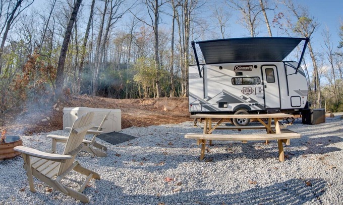 Balsam Grove Casa | Pisgah Camper Hot Tub & Fire Pit