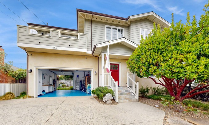 Opal Cliffs Casa | Pleasure Point Retreat | Hot Tub, Balcony Views & Game Room | Walk to Beach