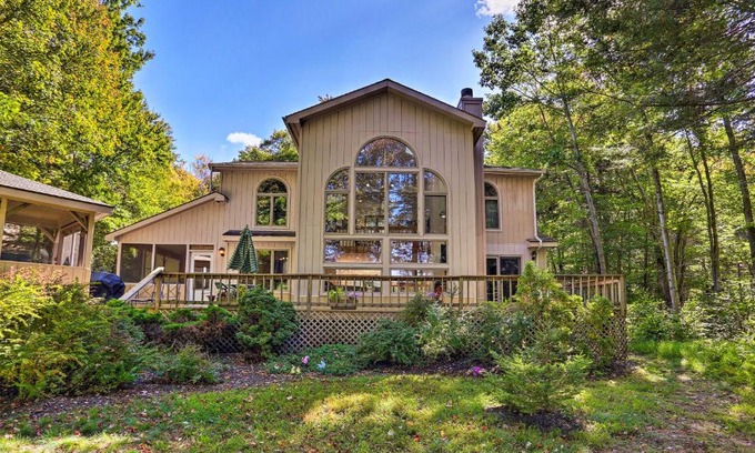 Locust Lake Village Casa | Pocono Lake Paradise with Private Beach and Dock!