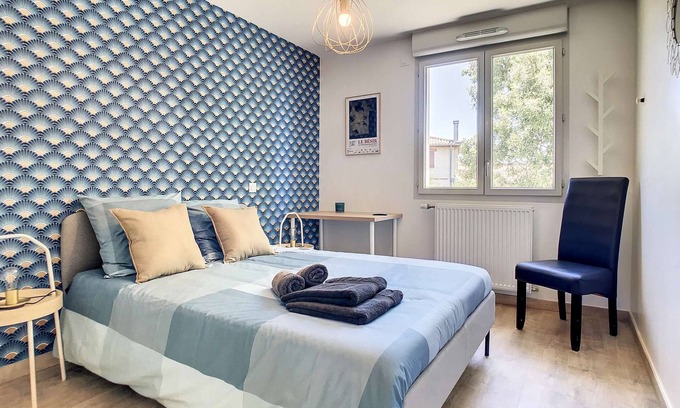 Tournefeuille Villa | "Villa del poeta" con jardín - 3Ch - Aparcamiento gratuito