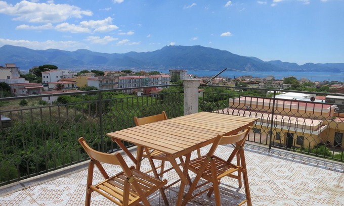 Trecase Apartamento | Vista de la bahía de Pompeya, Vesuvio y Nápoles