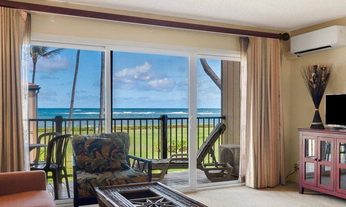 Kapaa Condominio | Pono Kai F207 Oceanview AC, POOL, JACUZZI, BBQ, TENNIS