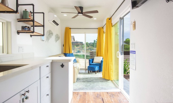 Cornville Cabaña | Pool, Hot Tub, King Bed, Views, close to Sedona! Unique Shipping Container home!