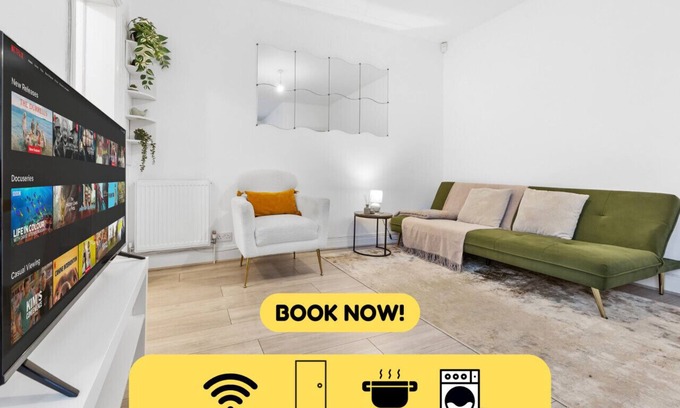 Richmond-upon-Thames Apartamento | Powder Mill Retreat - 2BR Modern Flat for 4