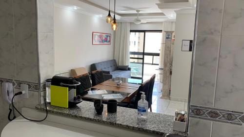 Tupi Apartamento | Praia Grande Gorja Premium - 200m da Praia, Garagem, WI-FI, Ar Condicionado, Home Office e Varanda