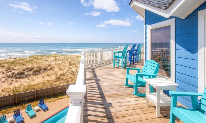 Frisco Casa | Frente al mar Escapada Frisco con fácil acceso a la playa, piscina, jacuzzi, elevador, sala de juegos