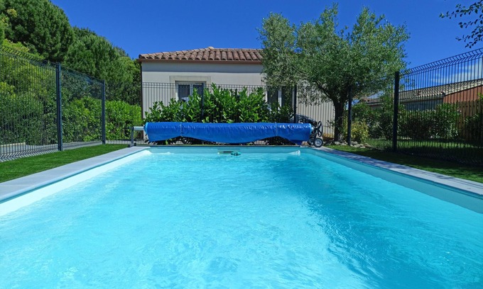 Villemoustaussou Casa | Bonita casa nueva para 2 personas con piscina a 5 minutos de Carcasona