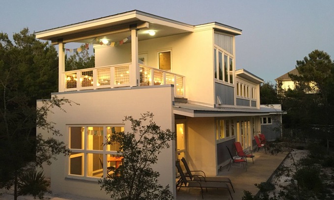 Inlet Beach Casa | Nuevo, contemporáneo, plano de planta abierto. Privado. 750 'del golfo. Ideal para parejas!