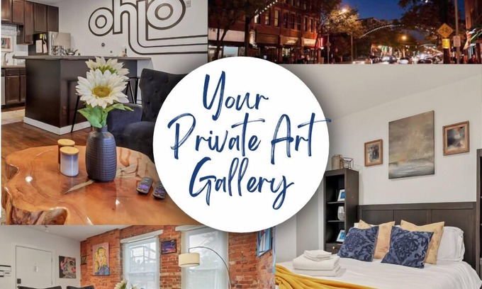 Short North Casa | Private Art Gallery w/FREE Parking near Conven Ctr