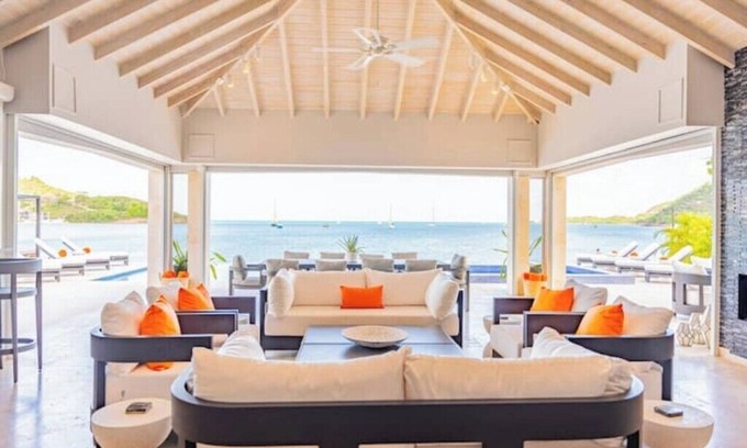 Jolly Harbour Casa | Private beachfront home w/ 4-bd, stunning sunset views, and perfect for family!