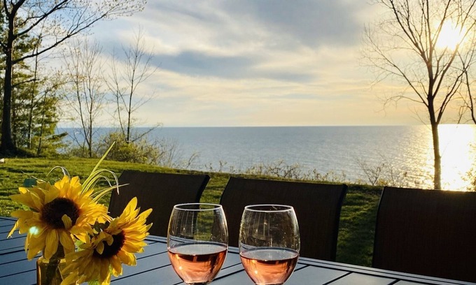 Riverside Casa | 🌅Private Beach! Stunning Views! Firepit! Lake Michigan Paradise! ⛵️