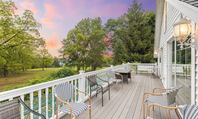 Seneca Falls Casa | Private Beach | Views: Majestic 2-Home Lake Estate