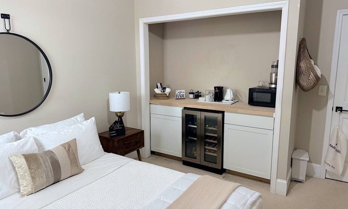 Grayson Casa | Private bed and bathroom with partition and own entrance..
