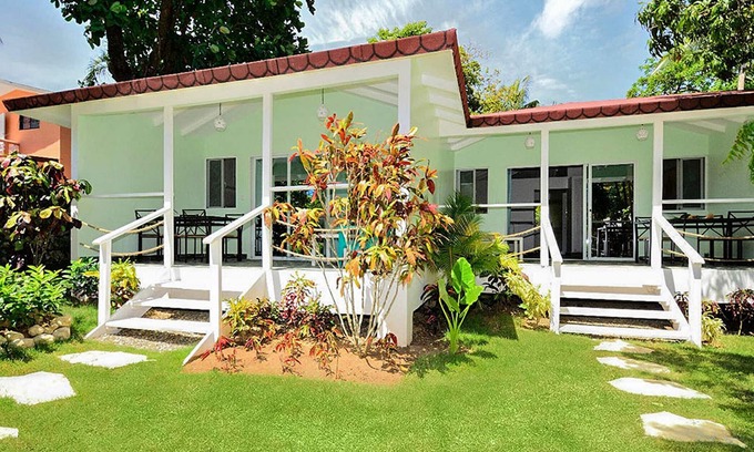Urbanizacion Tavarez Casa | Private bungalow in large tropical garden with pool, steps from shops/beaches!