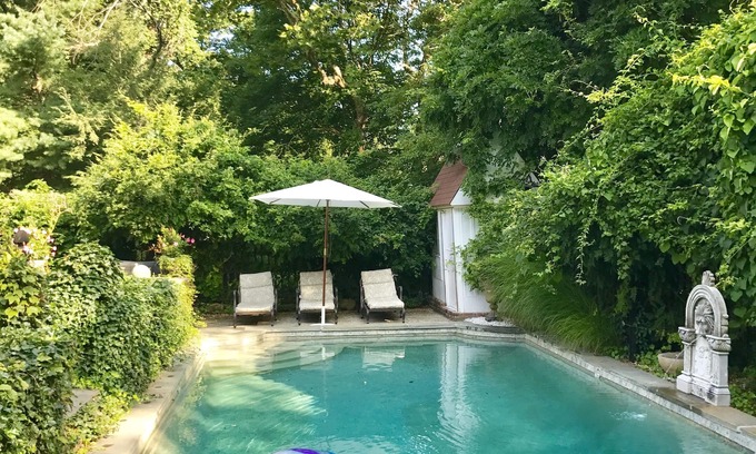 Norwalk Casa | Espectacular y privado francés Manor-1 hora NYC-TV / ubicación de película-piscina y playa de 10 minutos