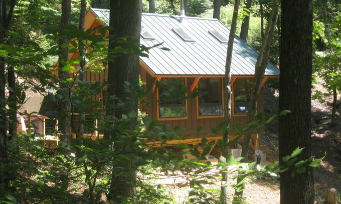 Candler Cabina | Escapada privada: 17 millas a Asheville, bañera de hidromasaje y chimenea, admite mascotas