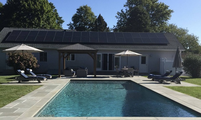 Silver Beach Casa | Private heated pool and spacious yard. 5 minute walk to the beach.
