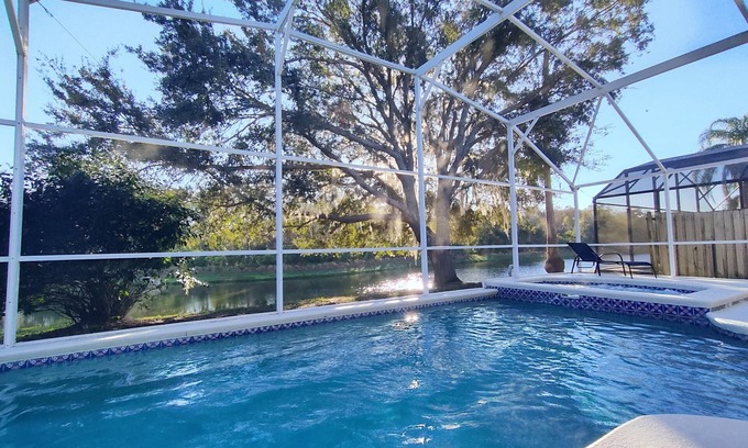 Indian Point Casa | Private Heated Pool and Spa w/ Water View! Just 8 miles to Disney!
