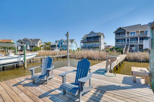 Ocean City Beach Casa | Private Hot Tub and Dock North Topsail Beach Home