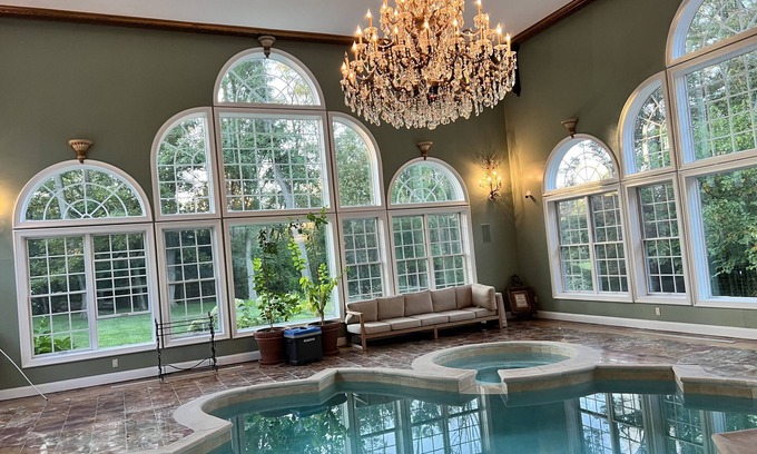 Princeton Casa | Private Indoor Pool, Theater, fire pits, outdoor kitchen on estate