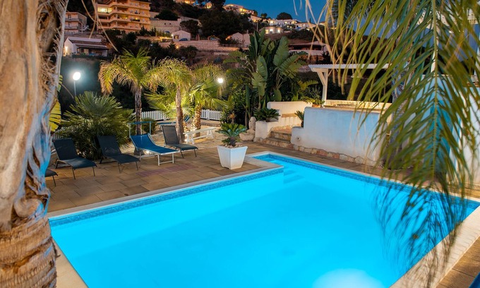Alcamo Marina Villa | PISCINA PRIVADA 3 dormitorios 3 baños 150 metros de las vacaciones Mar WI FI GRATIS CAR