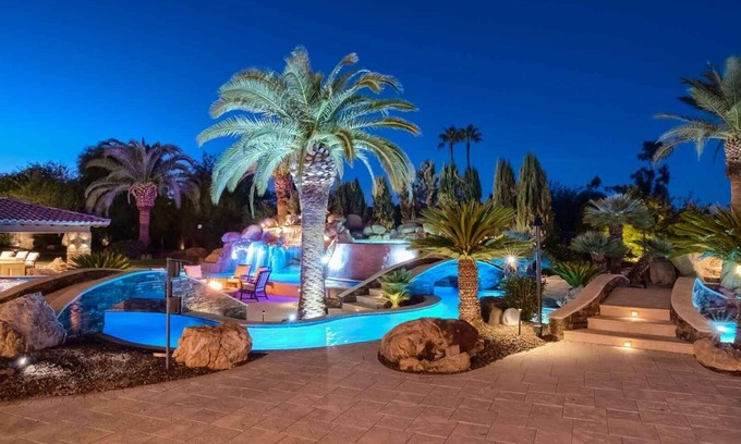 Paradise Valley Casa | Resort-Style Estate with Lazy river, basketball, batting cage, & more!