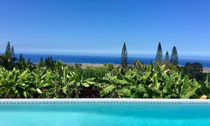 Kona Palisades Casa | Casa de lujo privada | Grandes vistas al mar | Piscina climatizada solar | Perfecto para familias