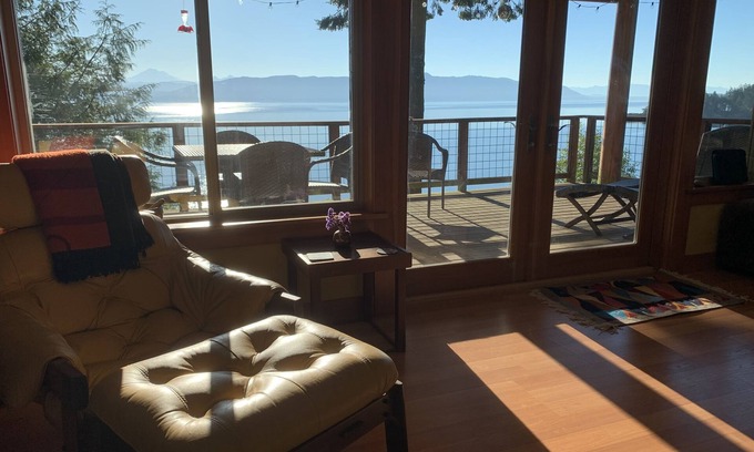 Lummi Island Casa | Private tranquil waterfront home - top deck hot tub and LI Estates Lake access.