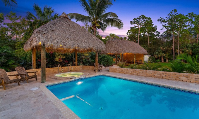 Jupiter Farms Casa | JUPITER-4BR PISCINA HOGAR + 1 HAB. CASA DE INVITADOS Solo 200 pies para el apoyo de la hermana. 1050535
