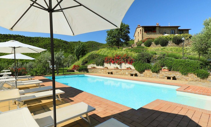 Pieve di Chio Villa | Estupenda casa de vacaciones privada con WIFI, piscina privada, TV, balcón, cerca de Cortona
