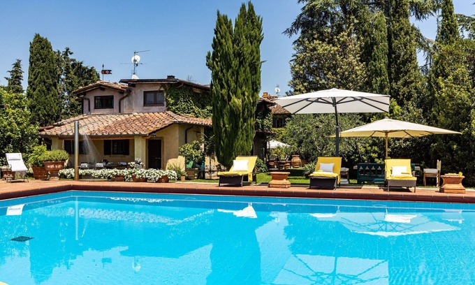 Figline e Incisa Valdarno Villa | Estupenda casa de vacaciones privada con jacuzzi, sauna, WIFI, A/C, piscina privada, TV, patio