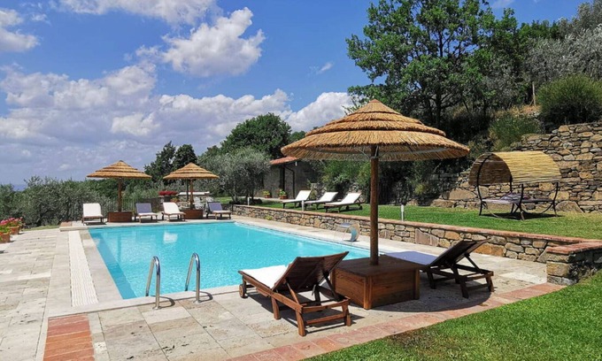 Castiglion Fiorentino Villa | Casa de vacaciones privada con piscina privada, A/C, WIFI, TV, vista panorámica, cerca de Cortona