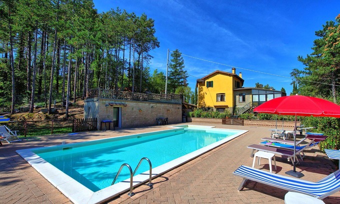 Anghiari Villa | Estupenda casa de vacaciones privada con piscina privada, WIFI, TV, balcón, cerca de Arezzo