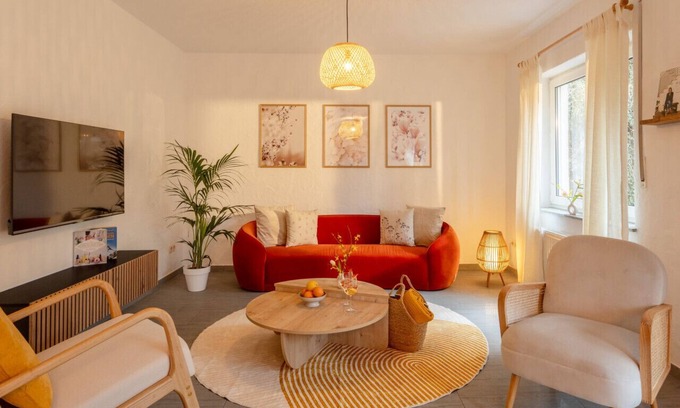 Gerolstein Apartamento | Pure Zen Suite|Eifelsteig|Sauna|BBQ|Garage