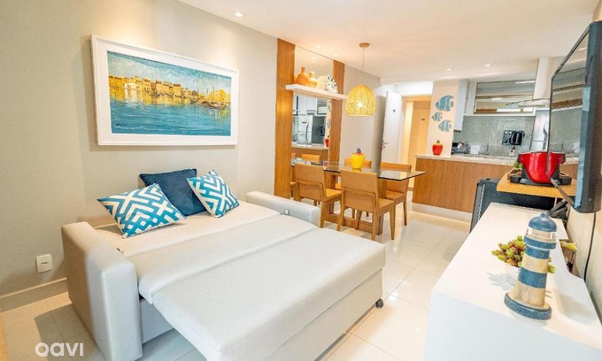 Cotovelo Apartamento | Qavi - Flat Sofisticado Beira Mar Cotovelo #IMB325