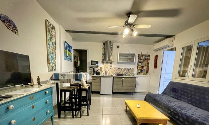 Saint-Hippolyte Apartamento | Quiet one-bedroom apartment 5 minutes from the beaches of Barcarès.