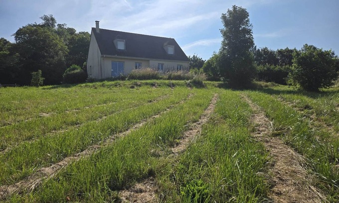 La Mesniere Casa | Quiet and panoramic view of fields and La Sarthe